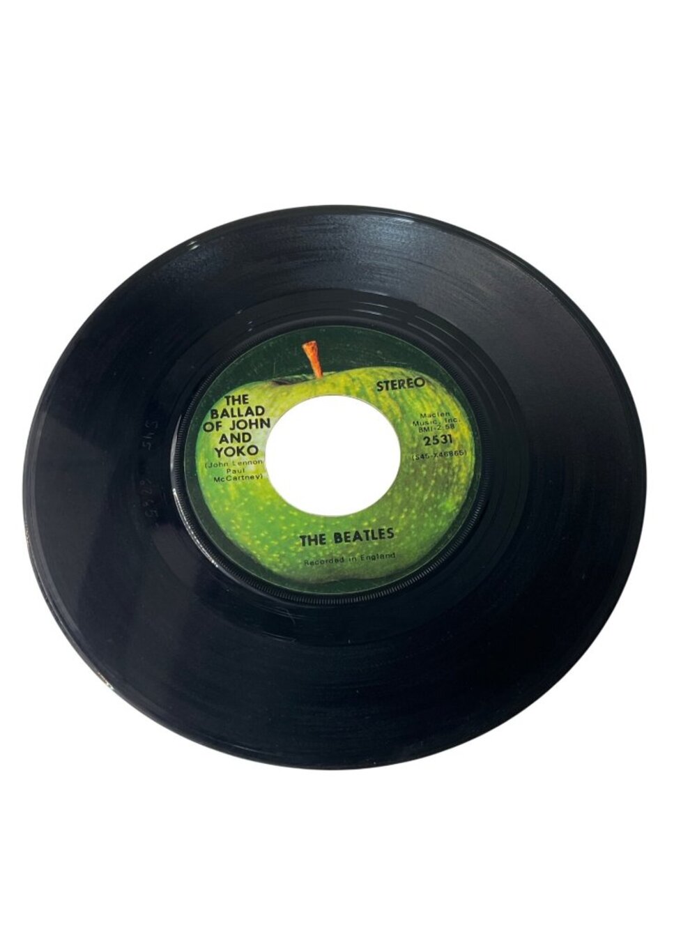 The Beatles "The Ballad Of John And Yoko" 7" Vinyl Single 2531 Stereo R52